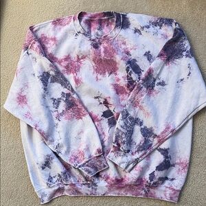 Purple and Pink Tie-Dye Sweatshirt